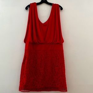 elegant red cocktail dress
